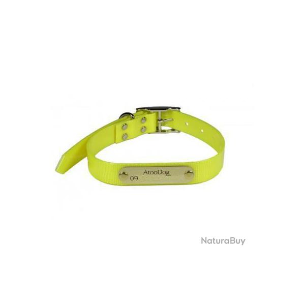 Collier Fluo grav� JAUNE
