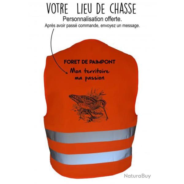 Gilet de chasse Orange - personnalisation b�casse
