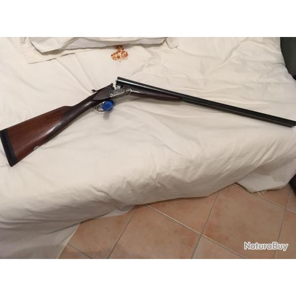 Fusil artisanal juxtapos� Boucher Saint Etienne �jecteurs crosse anglaise