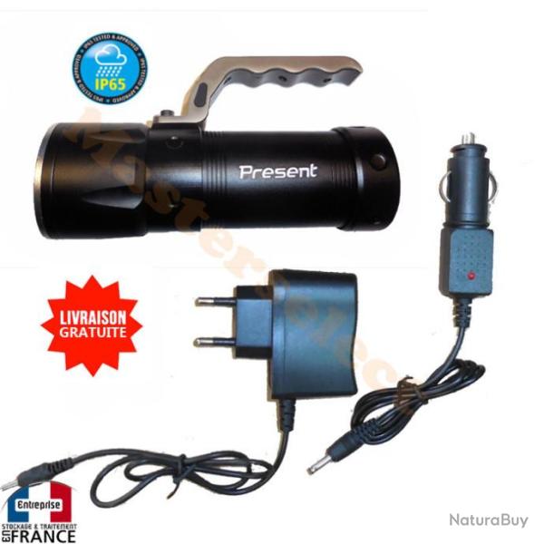 LAMPE PROJECTEUR A LED XM-L T6 CREE PUISSANTE RECHARGEABLE SECTEUR VOITURE