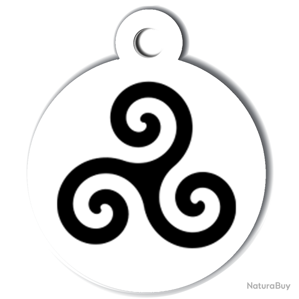 Mdaille grave pour chien Bretagne Triskell