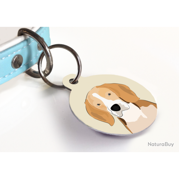 M�daille grav�e pour chien Beagle