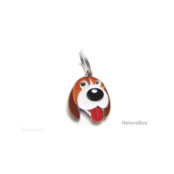 Mdaille grave pour chien Race Beagle
