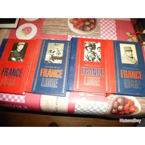 LOT DES 4 TOMES HISTOIRE  DE LA FRANCE LIBRE