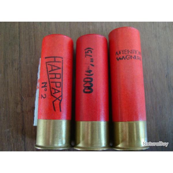 1 cartouche HARPAX  710 (12 mag.)en TBE  carton plb no 2 ou 000 ou chevrotines 12 grains