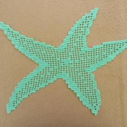 Napperon Etoile de mer. Animaux marin. Linge de table d&eacute;coration textile.