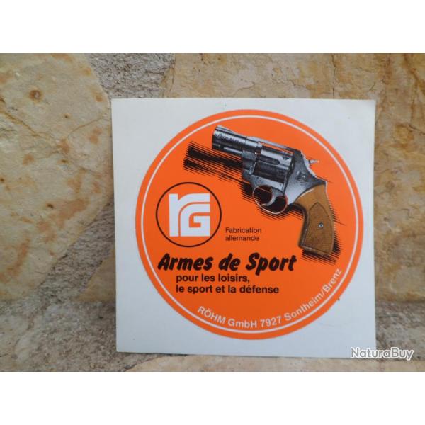 Superbe autcollant RG Armes de Sport ref 02