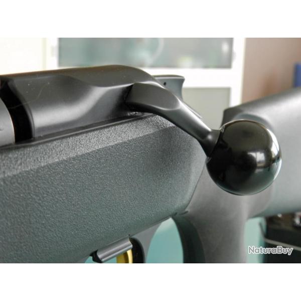 Boule de levier en Delrin poli NOIR XXL 30mm pour BLASER R8 ou R93, SAUER, MAUSER, ...