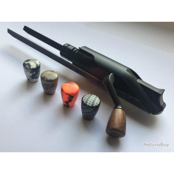 Boule longue 30mm pour culasse BLASER R8 ou R93, ... coloris Carbon, Noyer ou Orange/noir.