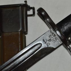 BAIONNETTE AMERICAINE GARAND MOD.M1-RARE FABRICATION ONEIDA (OL) DATEE 1943-LIBERATION-NORMANDIE