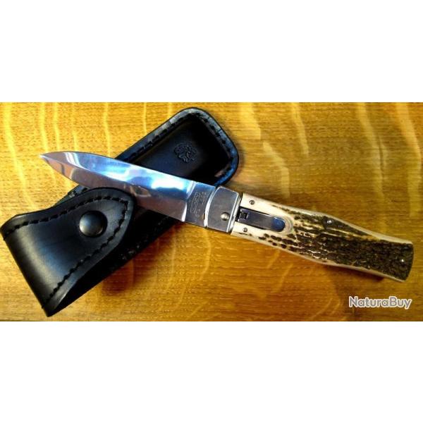 COUTEAU AUTOMATIQUE EN BOIS DE CERF