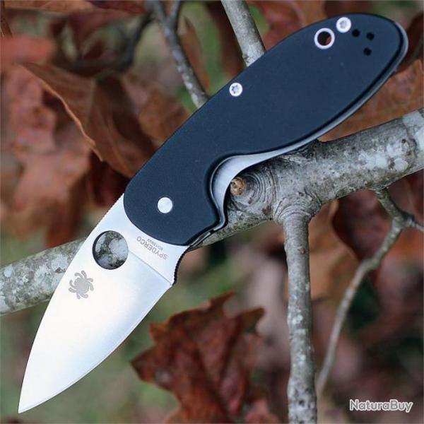 Couteau Spyderco Efficient Lame Acier 8Cr13MoV Manche G-10 SC216GP