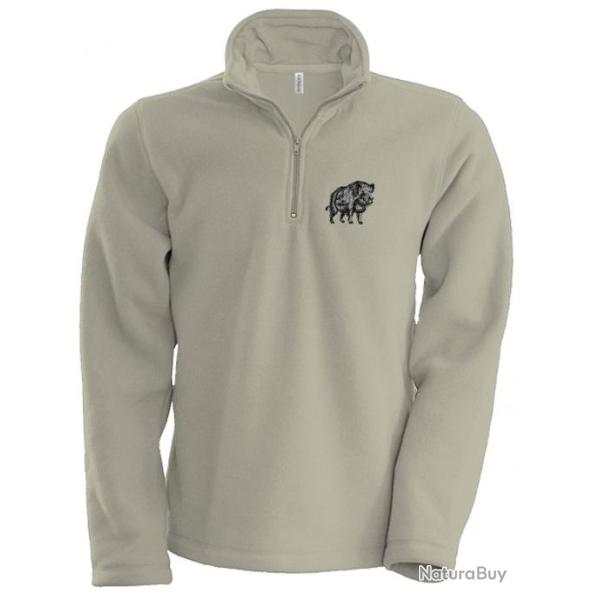 Sweat Polaire avec broderie Sanglier