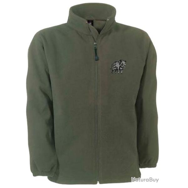 Veste micropolaire Coupe-vent Imperm�able Respirante avec broderie Sanglier