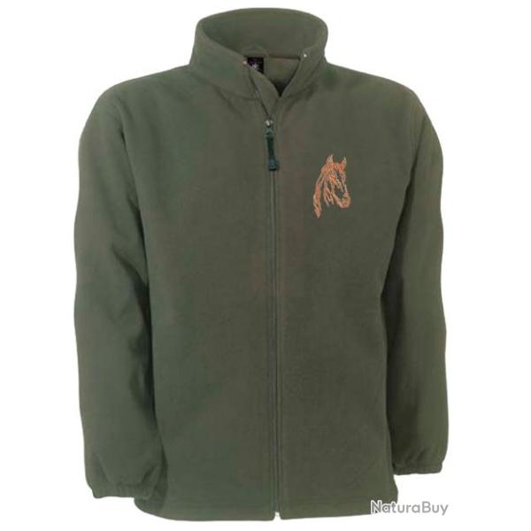 Veste micropolaire Coupe-vent Imperm�able Respirante avec broderie T�te de Cheval