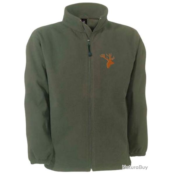 Veste micropolaire Coupe-vent Imperm�able Respirante avec broderie T�te de Cerf