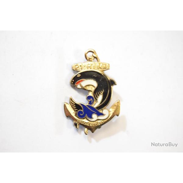 Insigne 21 R.I.Ma. 21 RIMA dos guilloch Drago 1 pastille Croche et tient