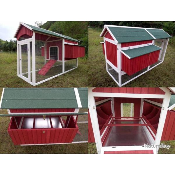 Poulailler GEANT abri poule caille clapier volaille ENCLOS POULE PARC POULE NEUF cielterre-commerce