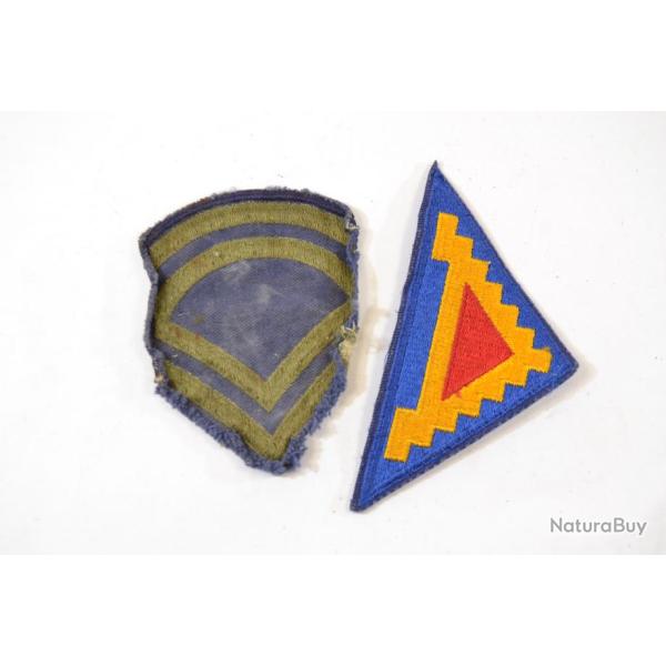 Lot d'insignes tissu / patch am�ricain, WW2 ou apr�s Guerre