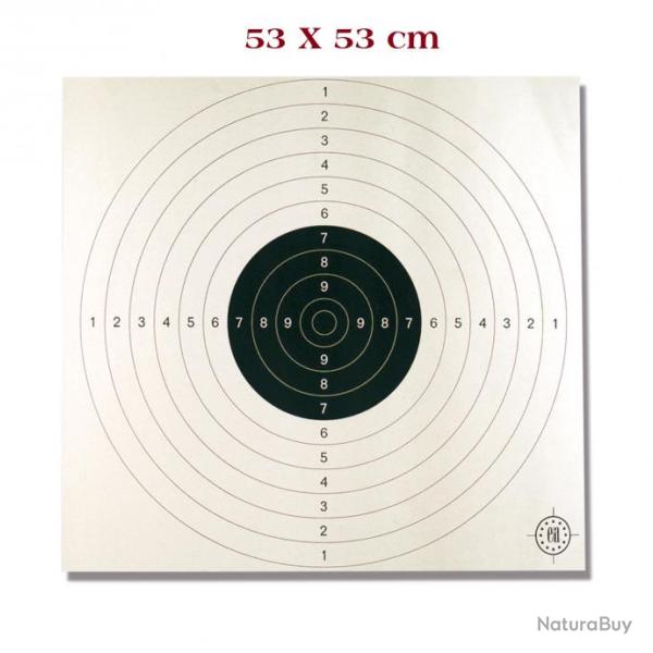Cible Carton C50  53 X 53  (paquet de 100)