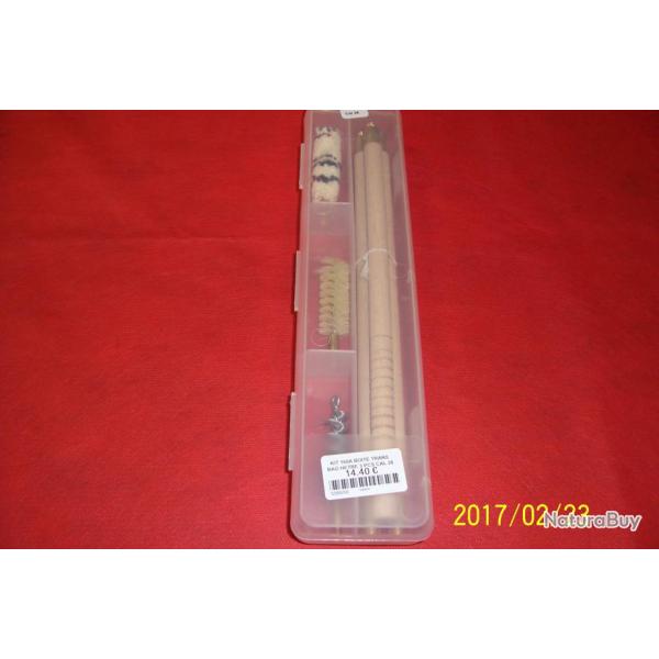 kit baguette  hetre, 3 brosses calibre 28mm