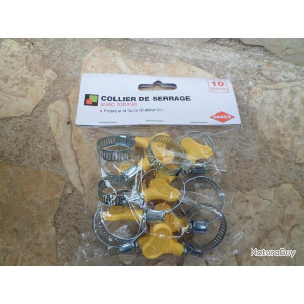 Lot de 10 colliers de serrage avec Papillon