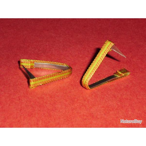 2 Rappels , agrafes, pour revers de veste Ordre du Nichan El Iftikar, Tunisie.