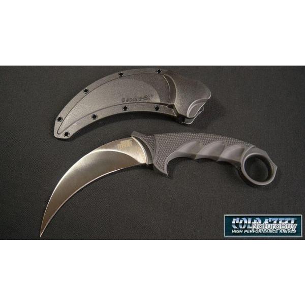 Couteau Cold Steel Steel Tiger Karambit Lame Acier AUS-8 Manche Griv-Ex Etui Secure-Ex CS49KST