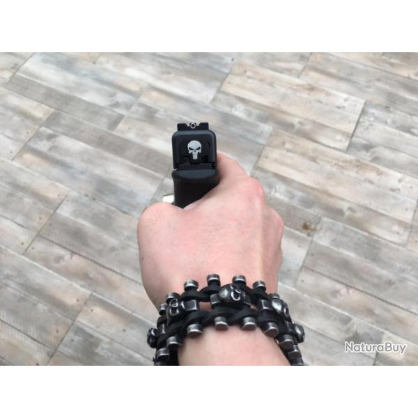 Cover punisher pour glock toutes generations (1 � 4)  - NEUF ornement decoration de culasse