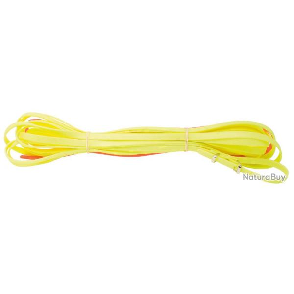 Laisse Biothane jaune fluo 10 mtres