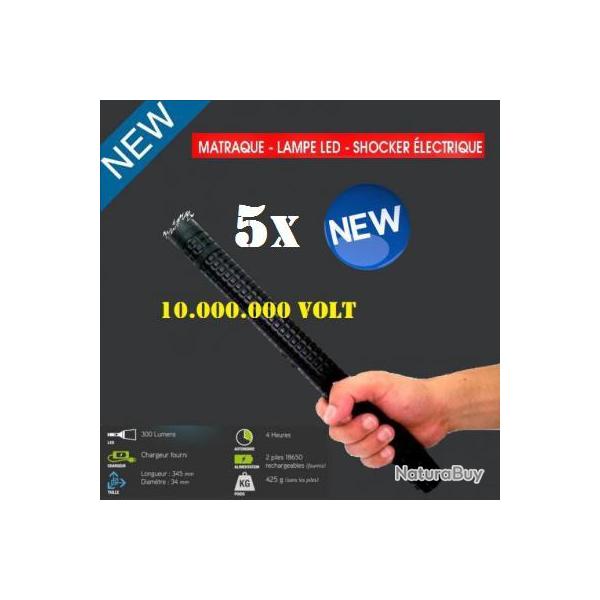 PACK 5 UNITS SHOCKER LECTRIQUE ,TORCHE MOD.X 8 AVEC 10.000.000 VOLT