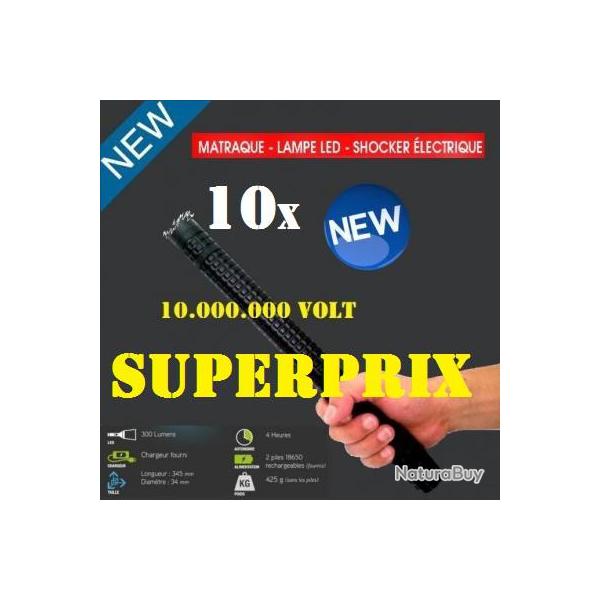 PACK 10 UNIT�S SHOCKER �LECTRIQUE ,TORCHE MOD.X 8 AVEC 10.000.000 VOLT