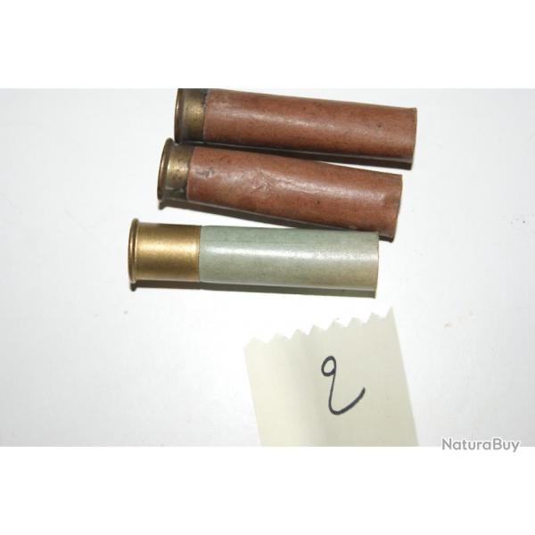LOT de 3 douilles  CAL 12 mm( douille carton )