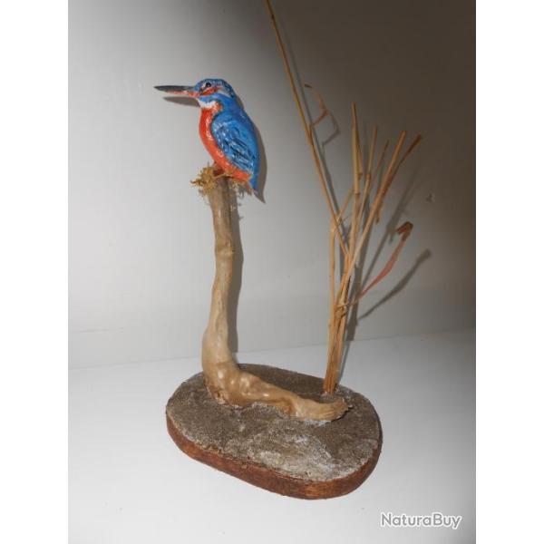 pour collection,martin p�cheur sculpture bois