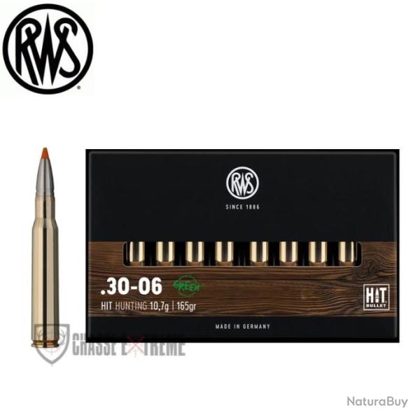 20 Munitions RWS Cal 30-06 165gr HIT