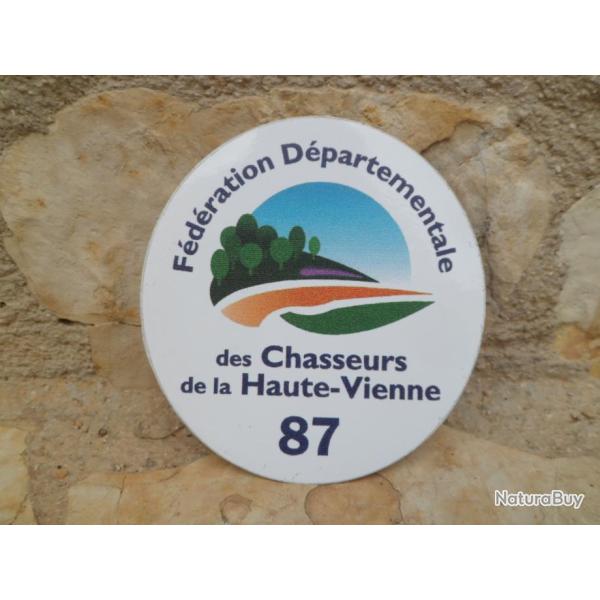Magnifique autocollant "Fdration Dpartementale des Chasseurs de la Haute-Vienne"
