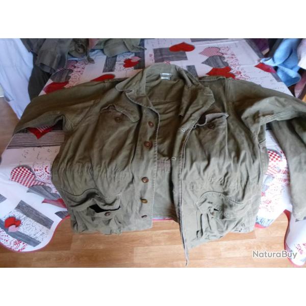 + VESTE TREILLIS PEUT ETRE PERIODE ALGERIE ? A AUTHENTIFFIER