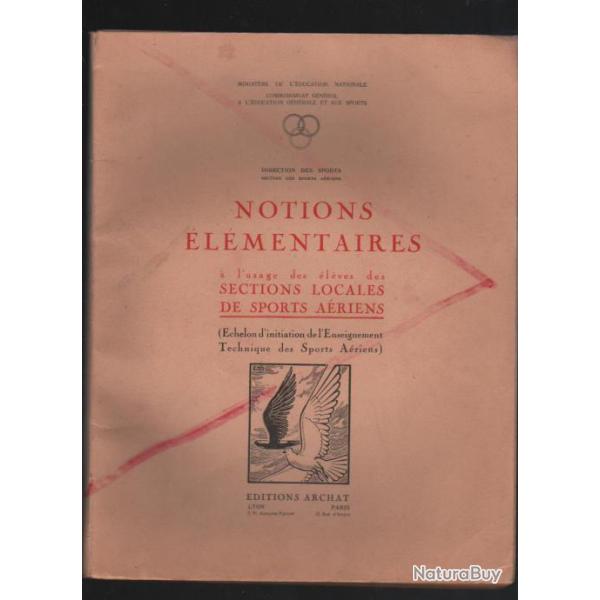 Notions �l�mentaires � l'usage de �l�ves des sections locales de sports a�riens 1942/43