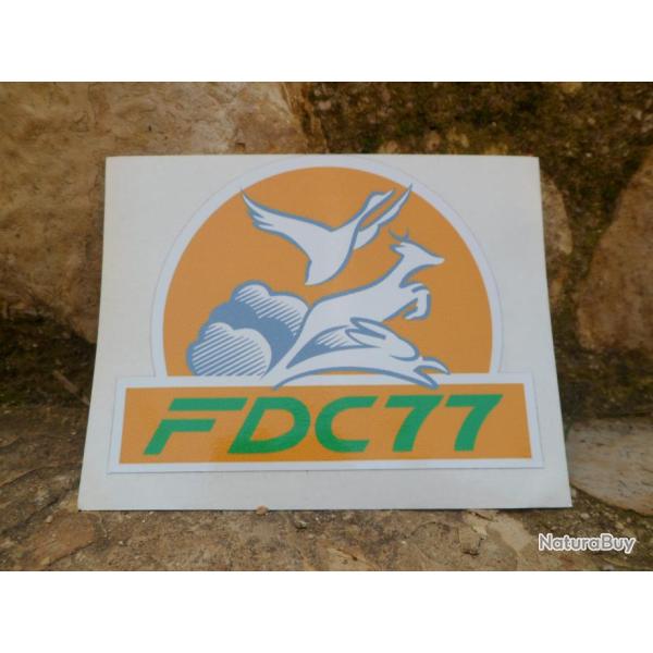 Superbe autocollant Fdration des Chasseur 77 Seine-et-Marne