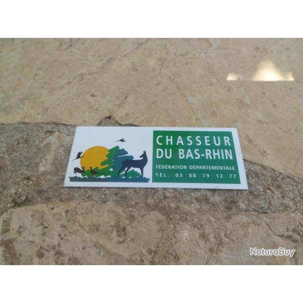 Superbe autocollant Fdration Dpartementale des chasseurs du Bas Rhin