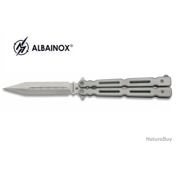 Couteau papillon Alu bross lame de 09 cm