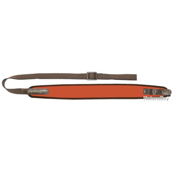 Bretelle droite noprne pour carabine avec attache rapide Orange