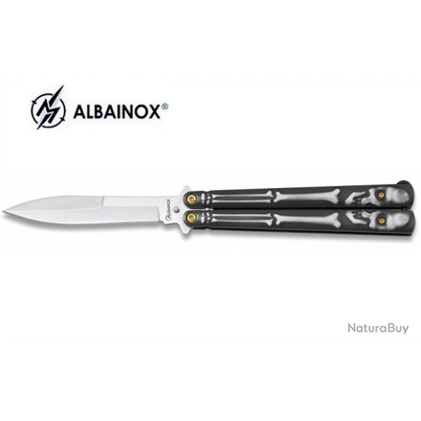 Couteau papillon skull manche Alu  lame de 10 cm