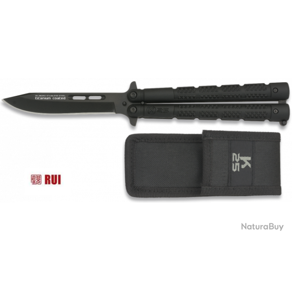 Papillon Tactique noire  RUI/K25 avec �tui et passant pour ceinture