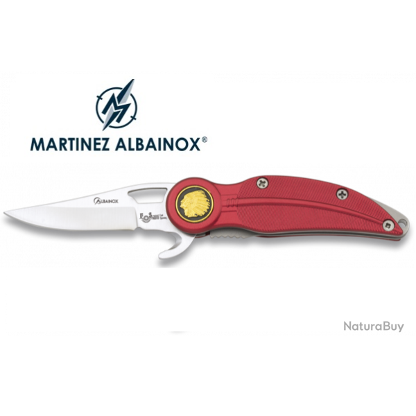 Couteau Pliant mini plume rouge / tte indien Lame de 6 cm