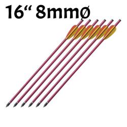 Pack de 6 Fl&egrave;ches de 16 pouces (40.6cm) diam&egrave;tre 8mm