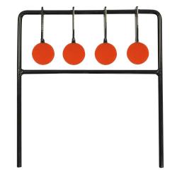 4 Cibles tournantes m&eacute;talliques oranges &Oslash;3,8cm 25x27cm