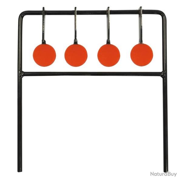 4 Cibles tournantes m�talliques oranges �3,8cm 25x27cm