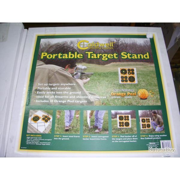porte cible avec cible fluo CALDWELL mod�le PORTABLE TARGET STAND + 6 portes cible de rechange