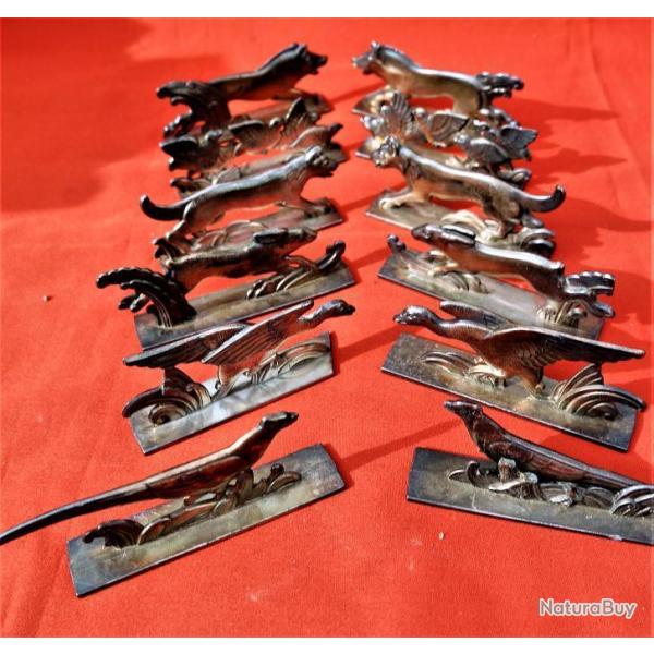 CHASSE (d�co pour table de chasseur pose couverts) pr� XX�m -+ ann�e 1960( Livr� par Happy post 11�)